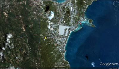 google earth map for locating the house for rent in Koh Samui in Thailand